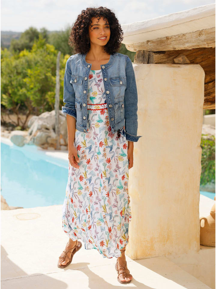 

Heine Тканое платье белого цвета с принтом в виде лобстера