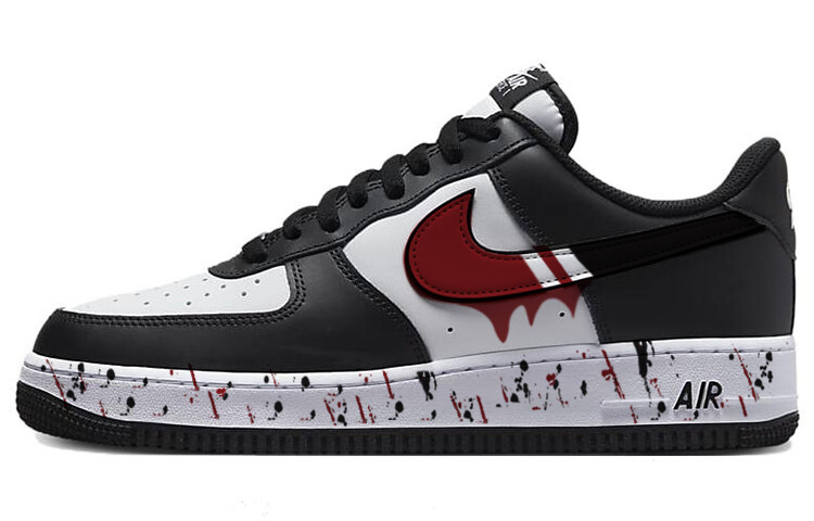 

Кастомизированные кроссовки Nike Air Force 1 Skateboarding Shoes Men, черный/белый