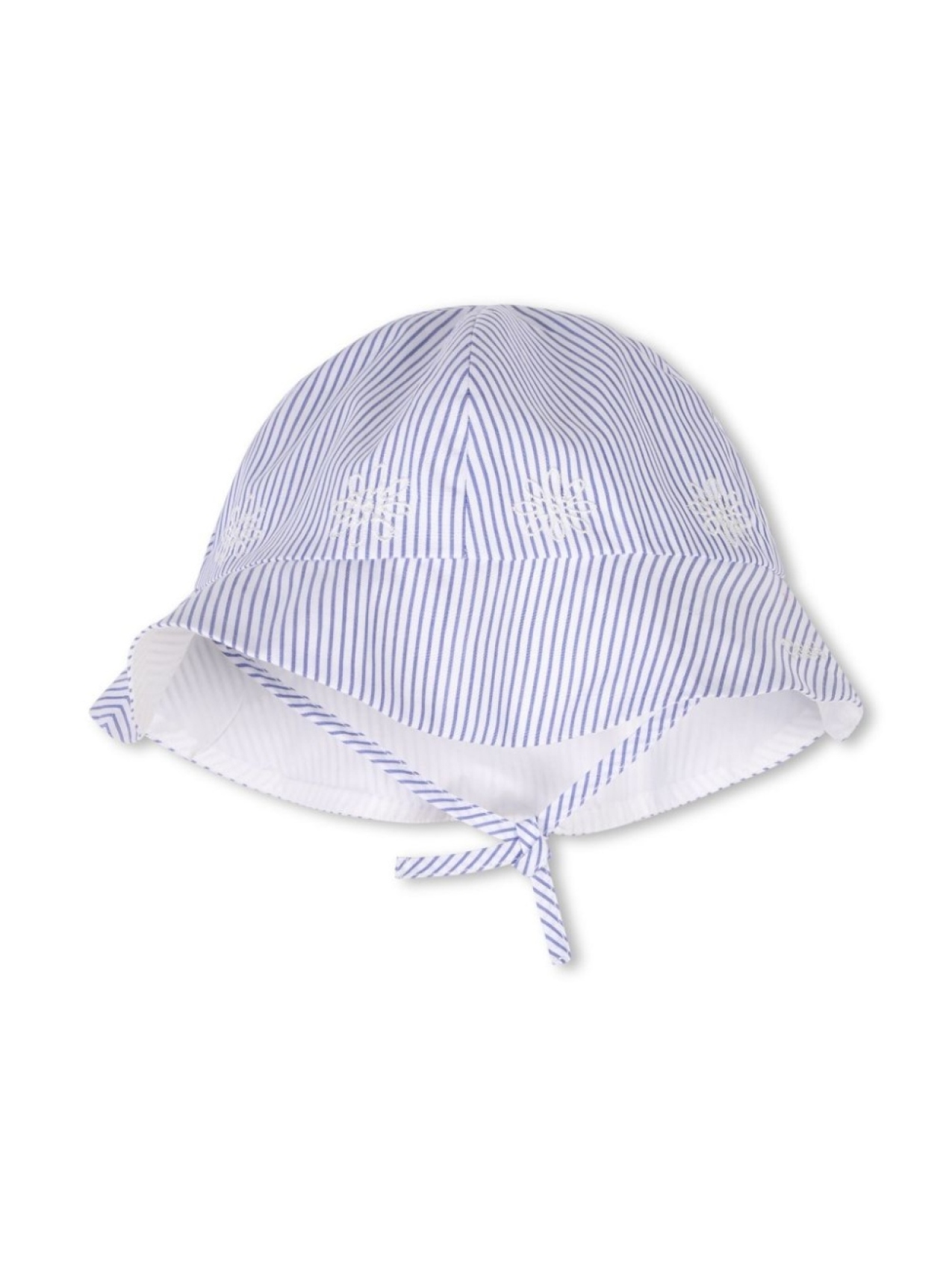 

Chloé Kids полосатая шляпа с вышивкой, синий