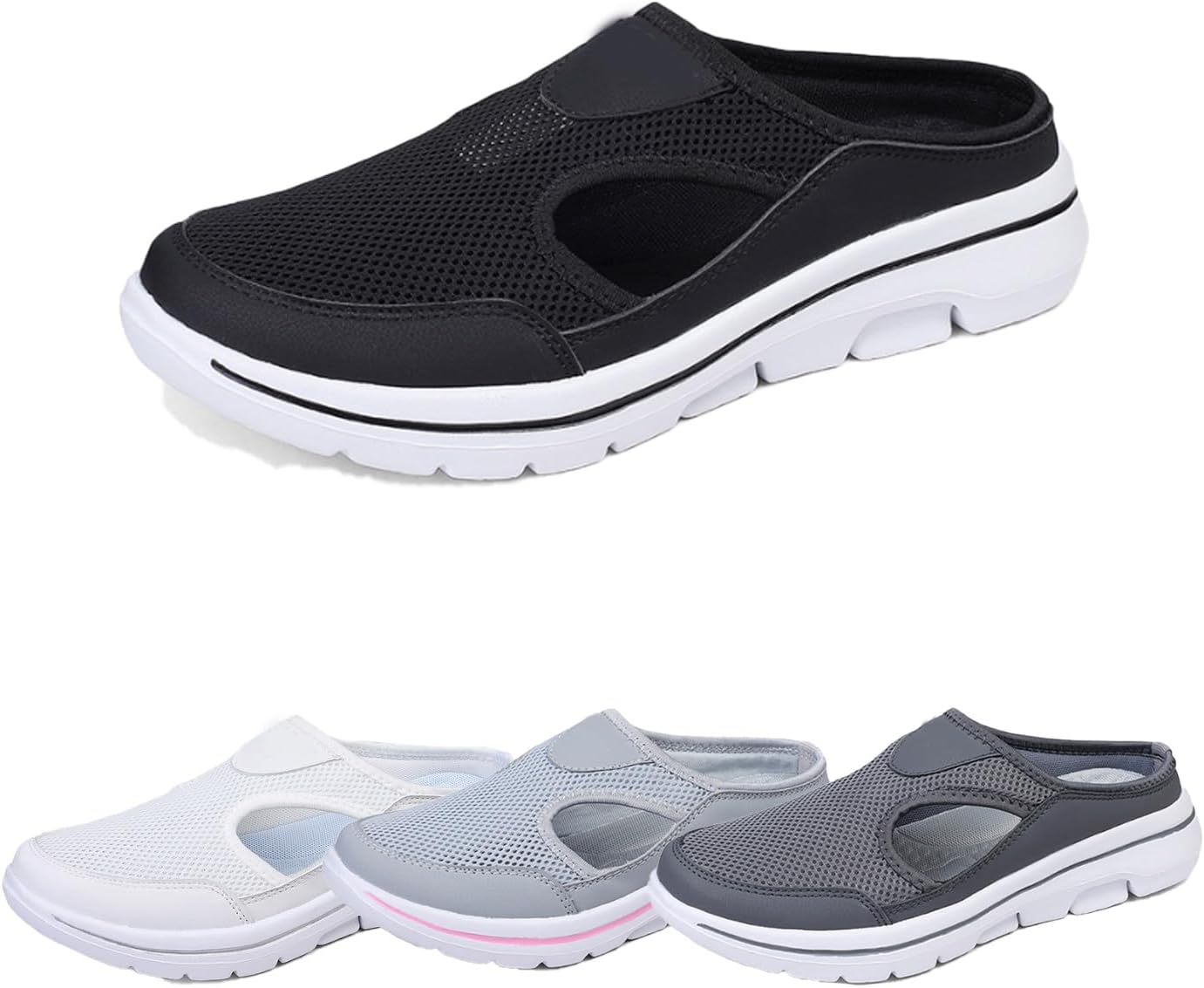 

Спортивные сандалии для улицы и повседневной носки, ортопедические спортивные сандалии, мужские ортопедические сандалии без застежки с поддержкой свода стопы, мужские платформенные сетчатые ортопедические сандалии, унисекс Generic, черный