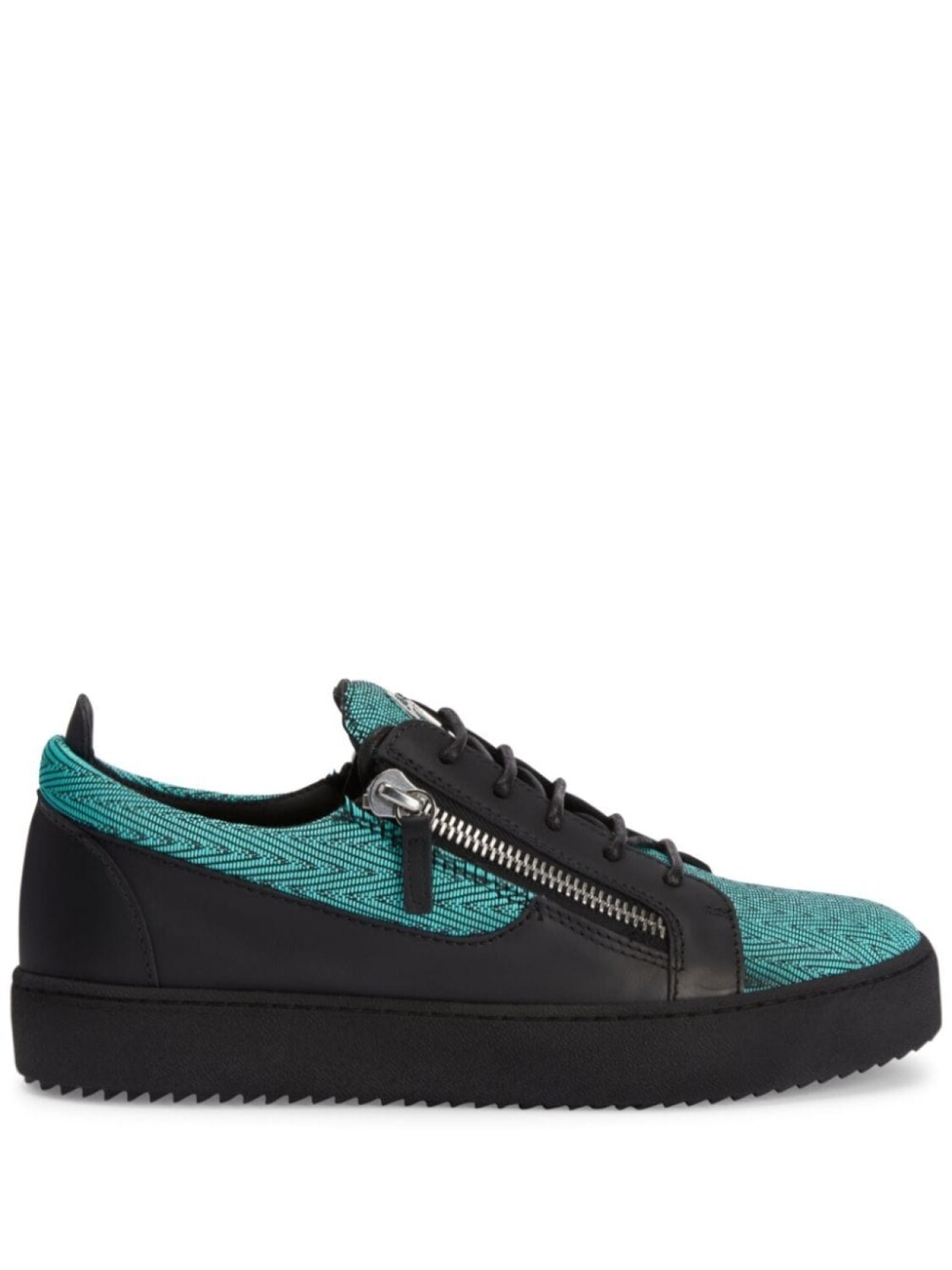 

Giuseppe Zanotti Frankie two-tone design sneakers, черный