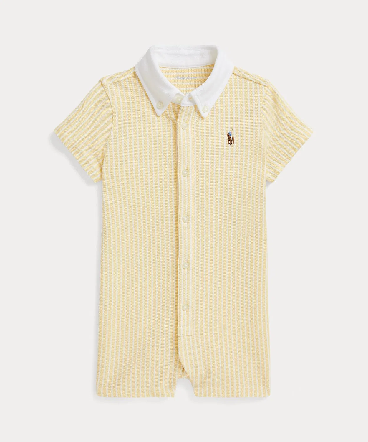 Детский комбинезон поло Ralph Lauren полосатый жёлтый