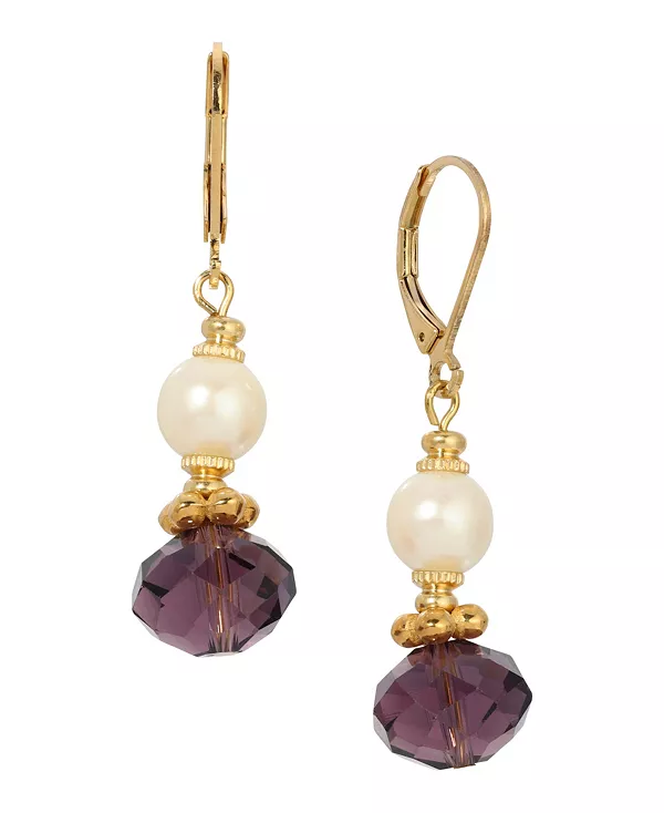 

Серьги-Подвески из искусственного жемчуга 2028, purple