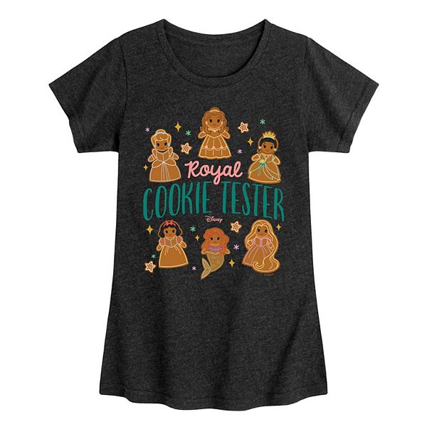 

Футболка с принтом Girls princess royal cookie tester christmas Disney, Heather Black