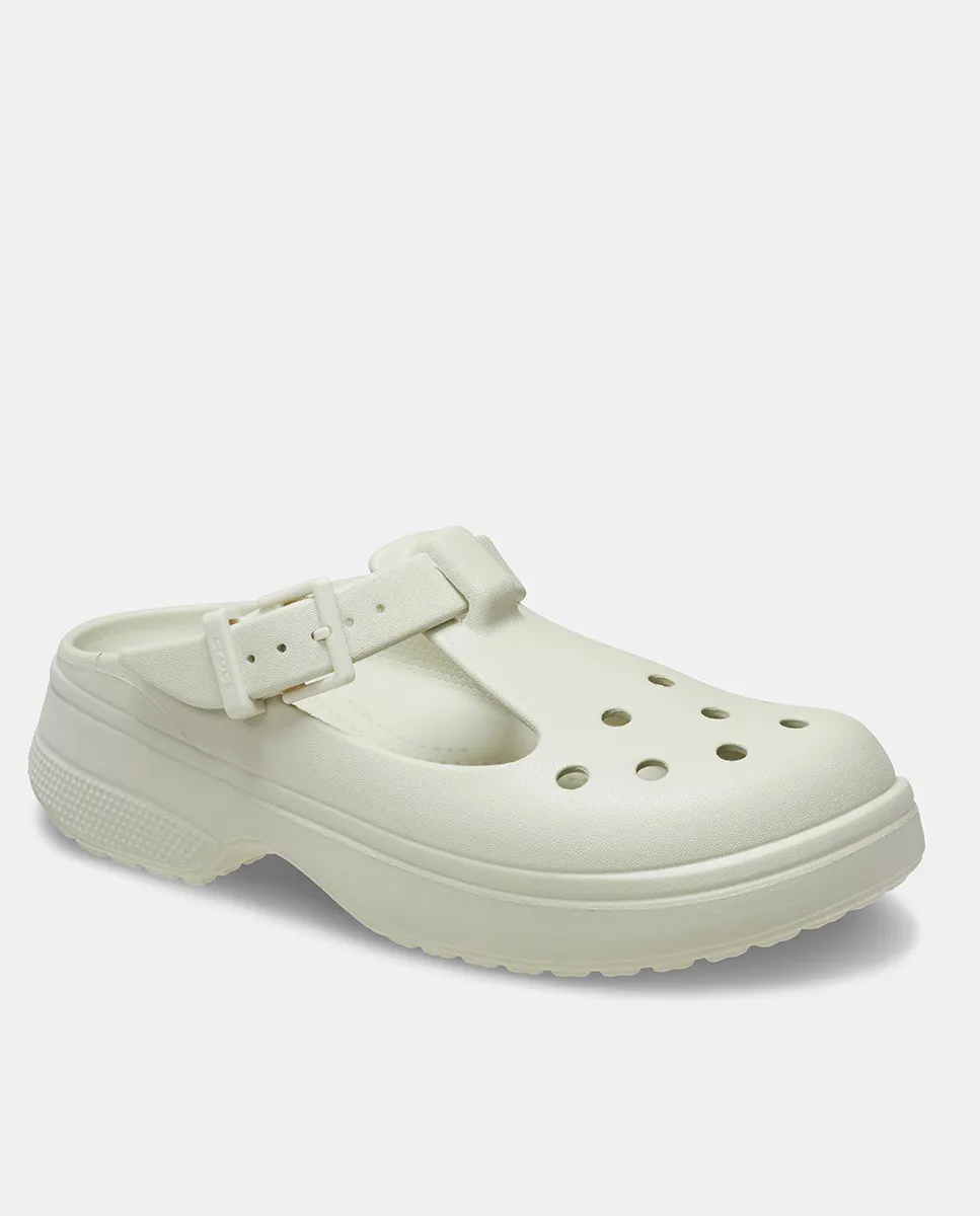 Классические женские сабо Mary Jane Clog Crocs, цвет Blanco roto — фото 3