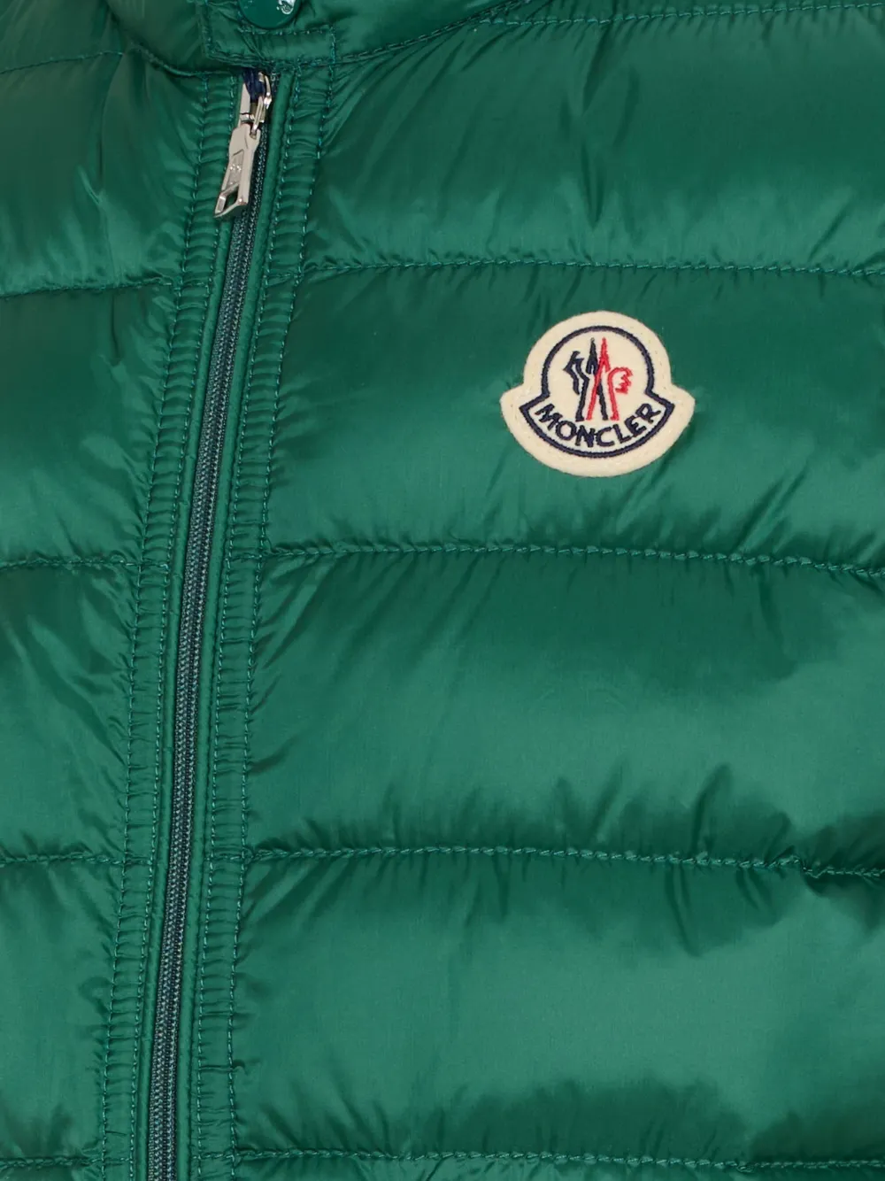 Стеганый утепленный жилет Moncler Enfant, зеленый — фото 3