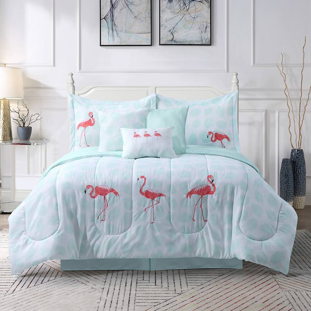

Комплект одеял Harper Lane Let's Flamingo из 7 предметов, цвет Mint
