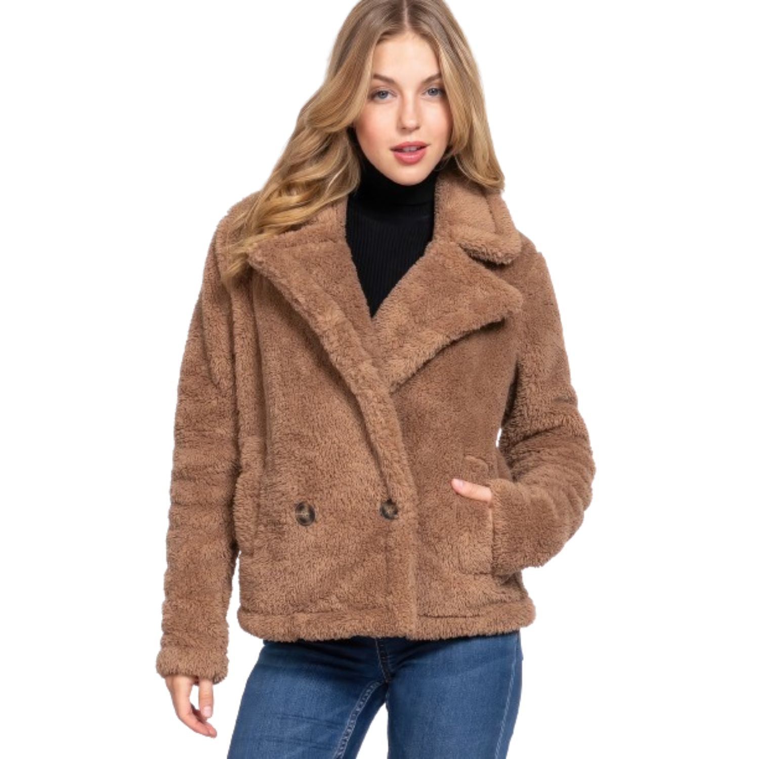 

Куртка из искусственного меха Sherpa FASHNZFAB, коричневый