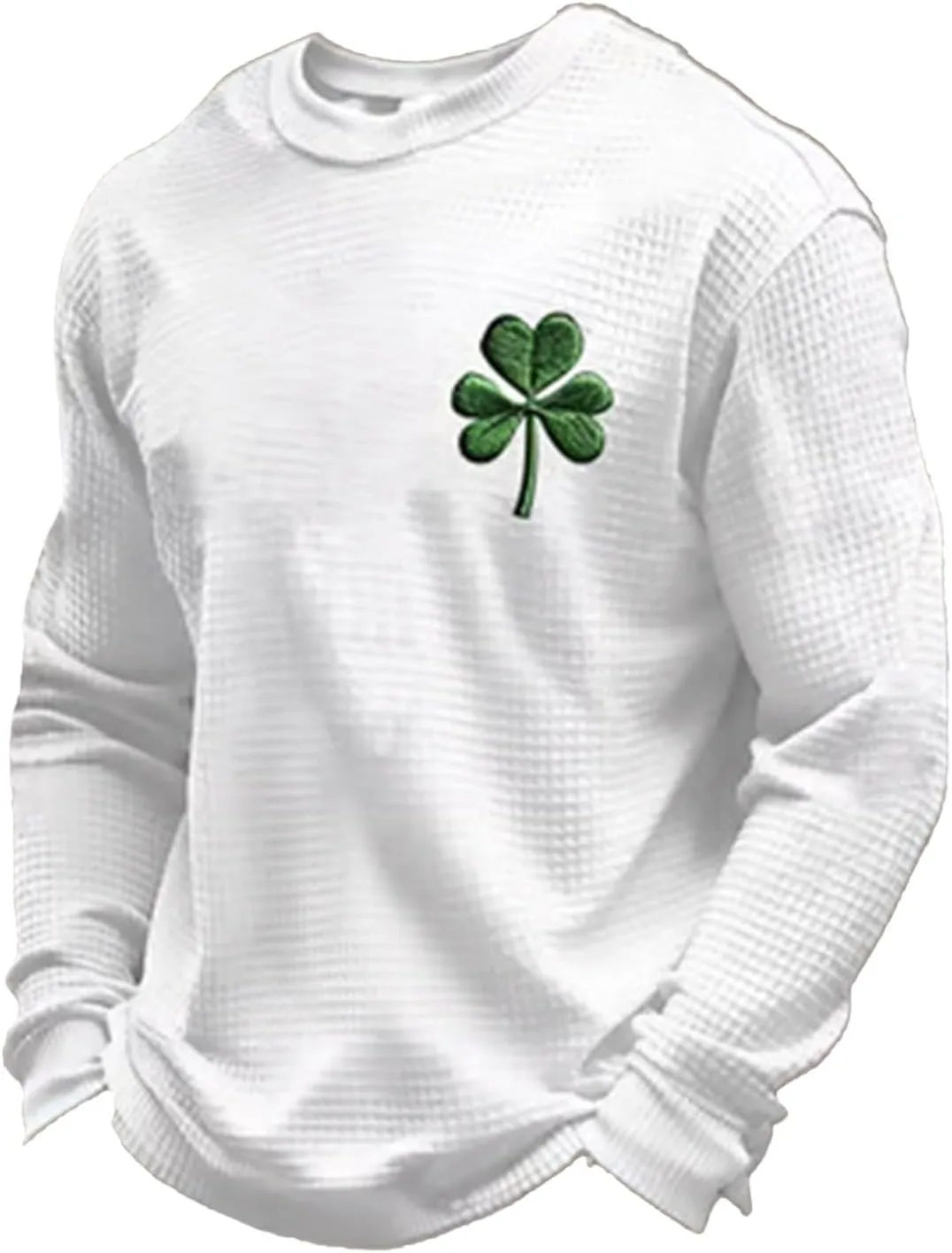 

Футболка с длинным рукавом St Patricks Day, принт Shamrock XINGJIAARTS