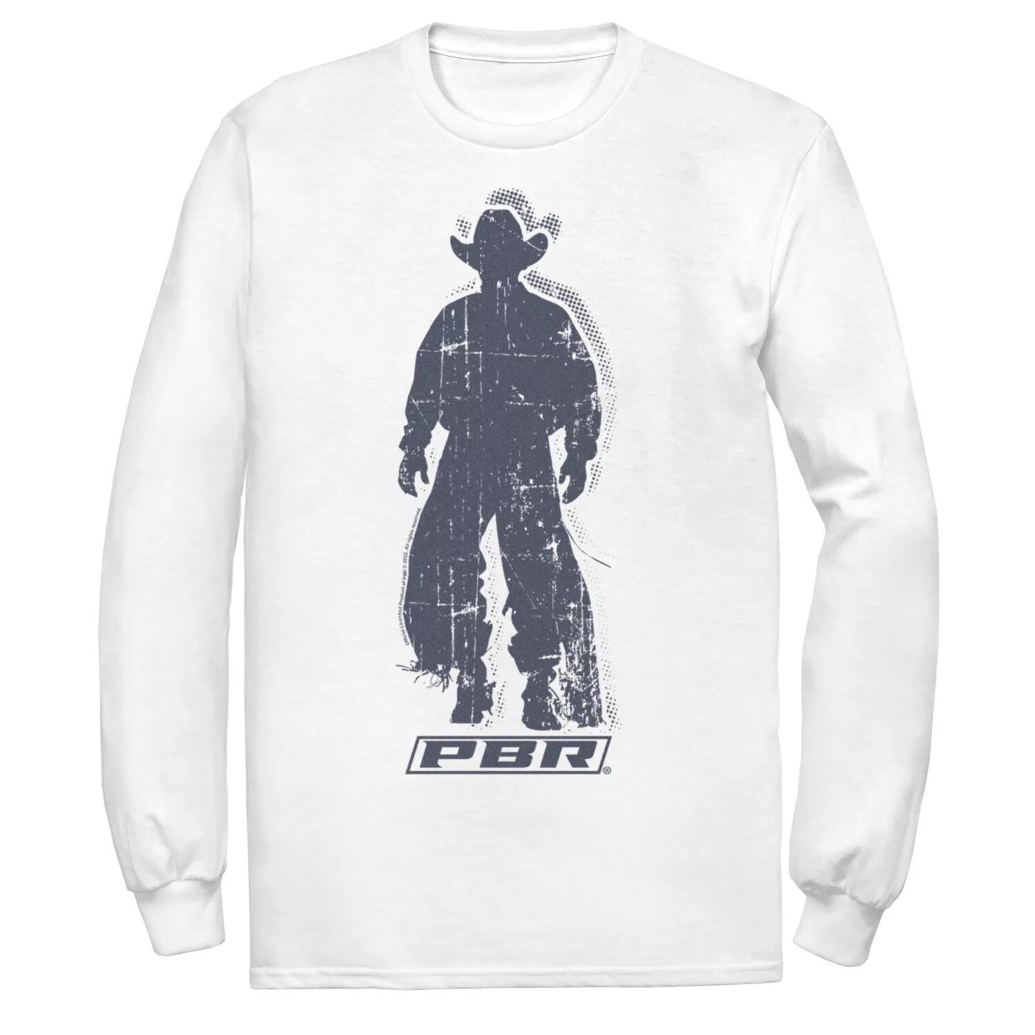 

Мужская футболка PBR ковбойского силуэта с длинными рукавами и рисунком Licensed Character