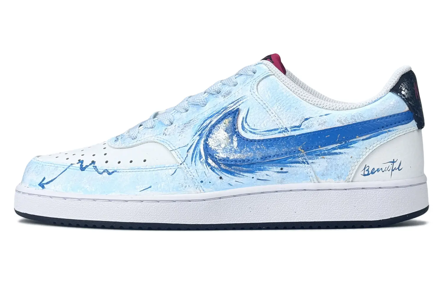

Nike Кроссовки Court Vision 1 для скейтбординга, износостойкие, синие, мужские