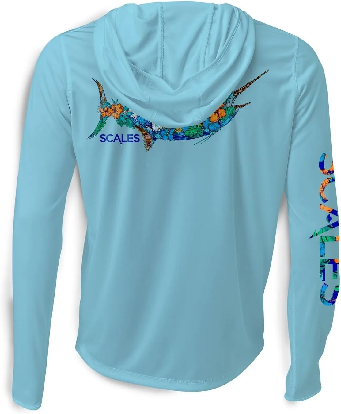 

SCALES 808 Marlin Hooded Long Sleeve Performance Shirt S SCALES