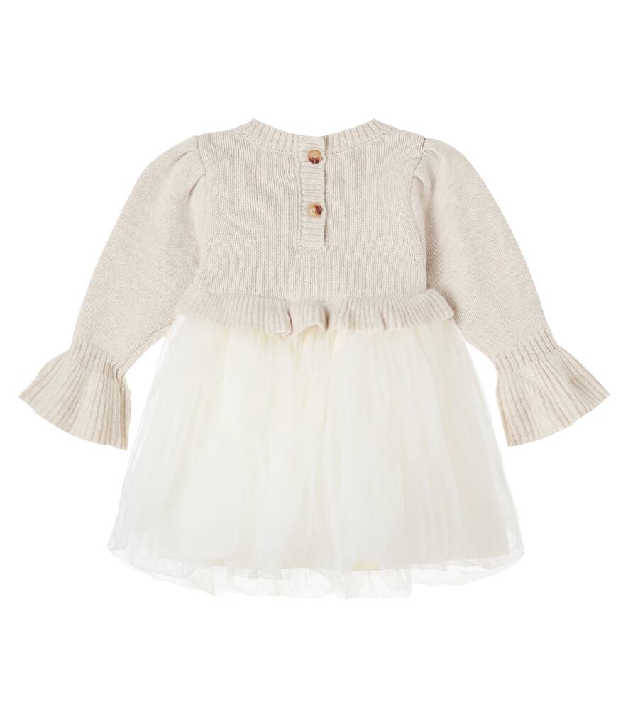 Платье Baby Paulien из смеси шерсти и хлопка Donsje, Biscotti Melange — фото 2