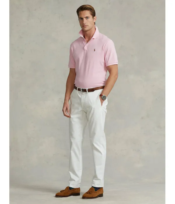 Футболка поло Slim fit Polo Ralph Lauren, розовый — фото 3