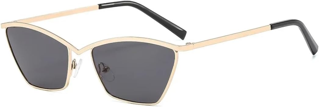 

Модные солнцезащитные очки «кошачий глаз» для женщин и мужчин, винтажные, роскошные, трендовые, солнцезащитные очки с защитой от УФ-излучения UV400 SZVVBKK, Gold Black