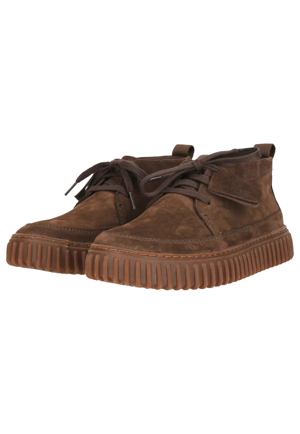 Ботинки кожаные Clarks, темно-коричневый — фото 2