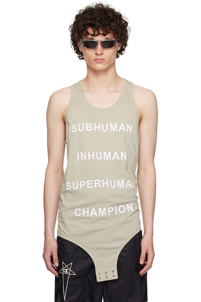 

Баскетбольный майка Champion edition Rick Owens, цвет pearl
