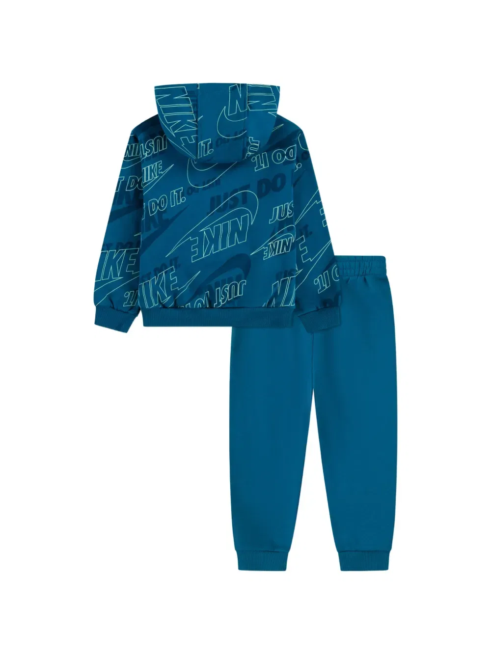 Спортивный костюм с вышитым логотипом Nike Kids, зеленый — фото 2