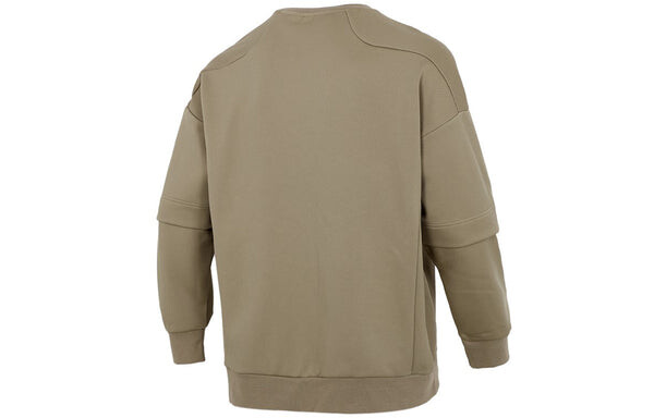 Толстовка Men's adidas Contrasting Colors Pocket Sports Round Neck Pullover Military Green, зеленый — фото 2
