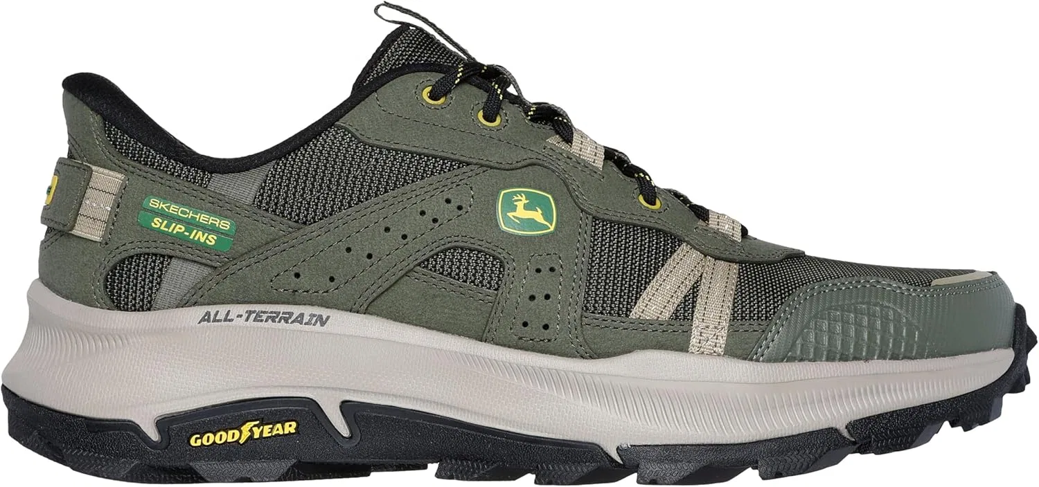 Мужские кроссовки Skechers Equalizer 5.0 Trail Harvester, Green Leather Mesh — фото 3