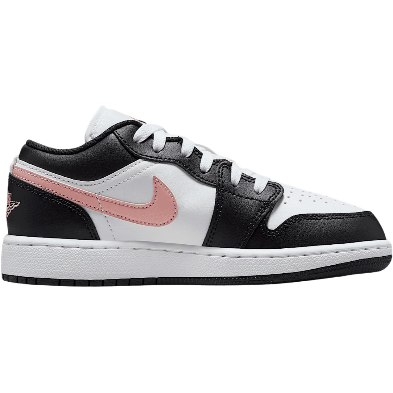 Jordan Air 1 нескользящие устойчивые к истиранию низкие детские баскетбольные кроссовки White Black для подростков — фото 3