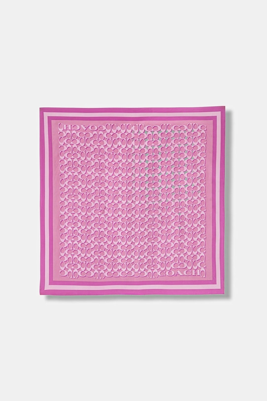 

Шелковый шарф Coach, розовый
