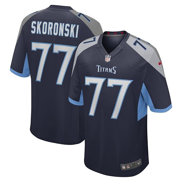 

Мужская футболка Peter Skoronski navy Tennessee Titans 2023 NFL Draft First Round Pick Game Nike