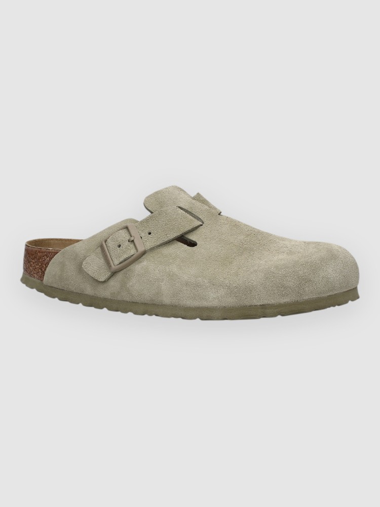 

Сандалии Birkenstock Boston Suede Leather Narrow Sandalen, faded khaki