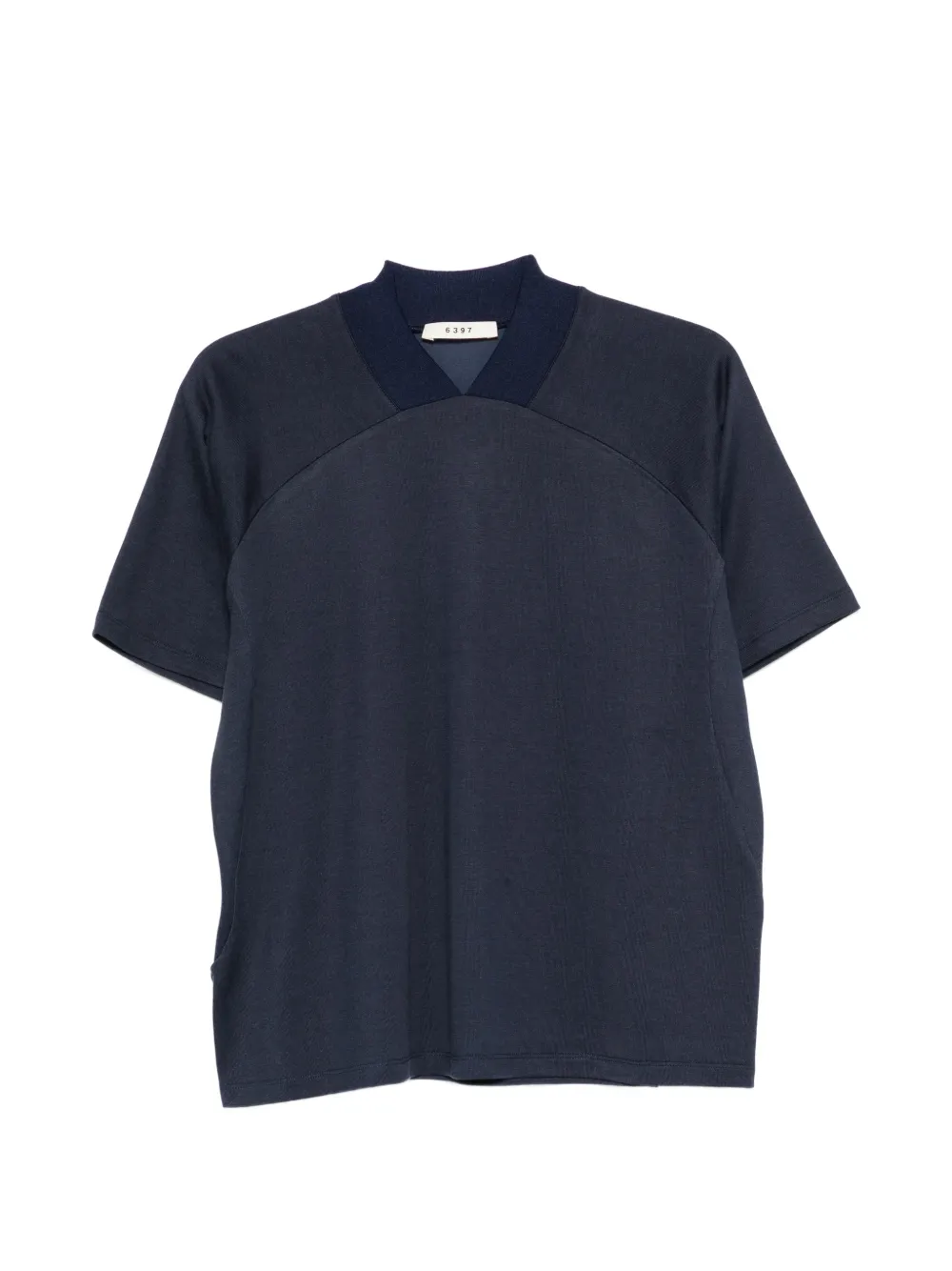 

Футболка со вставками на воротнике 6397, синий