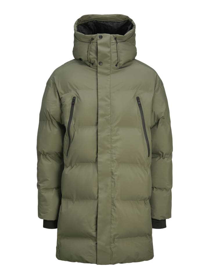 

Стеганая куртка Jack & Jones Steppjacke 'Alpha Long', оливковый