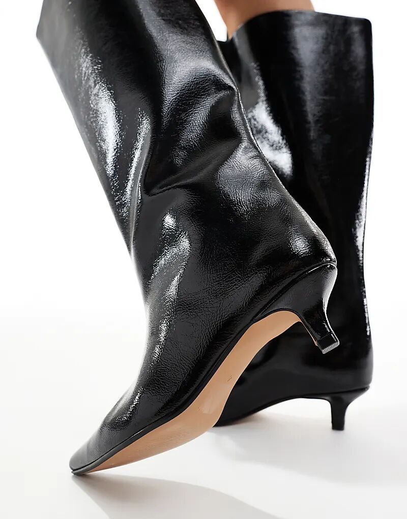 Сапоги Schuh Dorothy Wide Fit на каблуке-рюмочке, черные — фото 4