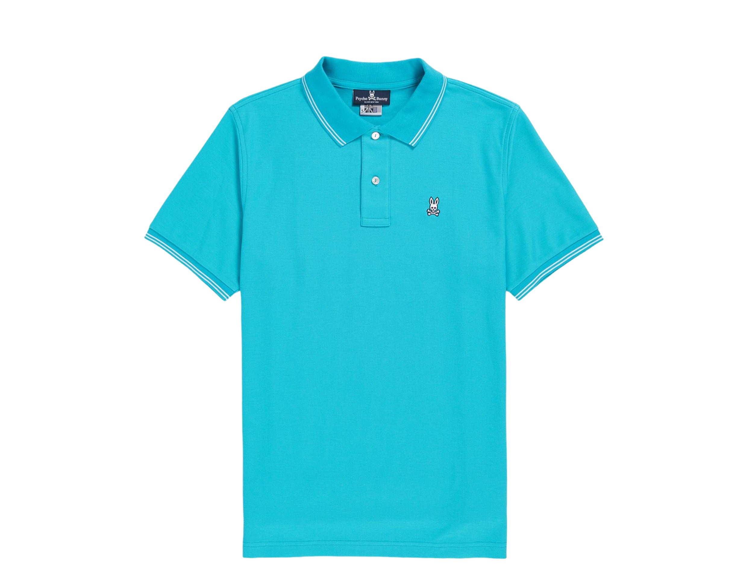

Рубашка мужская Psycho Bunny Logan Polo Placid Sea Blue B6K136U1PC-PCS, синий