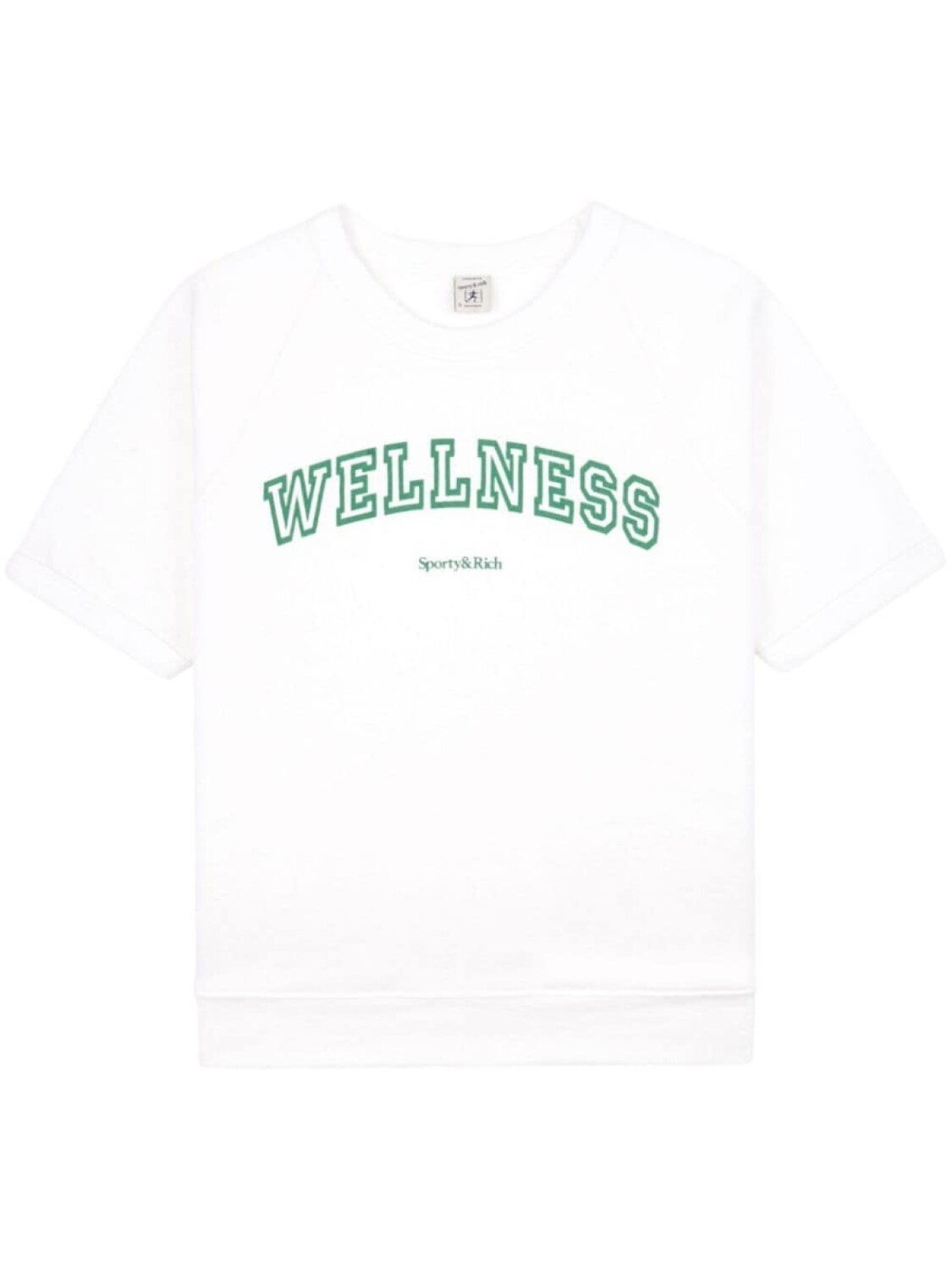 

Хлопковая футболка с принтом Wellness Sporty & Rich, белый