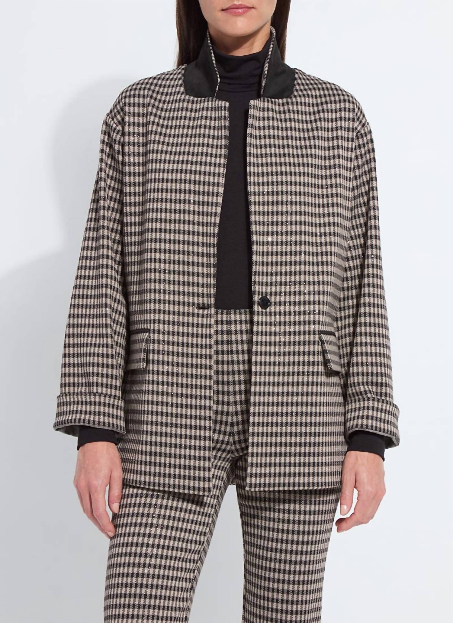 

Lysse Свободный металлизированный блейзер Colleen с серебристой фольгой