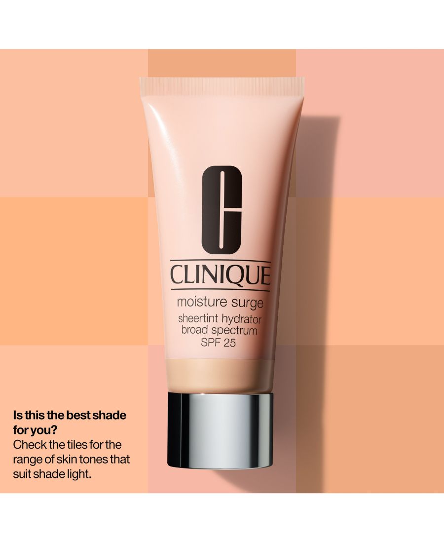 Увлажняющий тонирующий крем Moisture Surge Sheertint Hydrator Broad Spectrum SPF 25, 1,4 унции Clinique, цвет light — фото 3