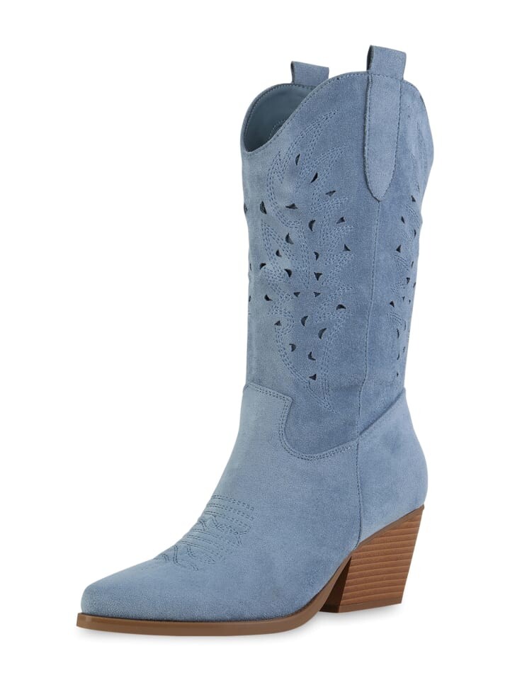 Сапоги VAN HILL Cowboy Natalie, цвет blau velours