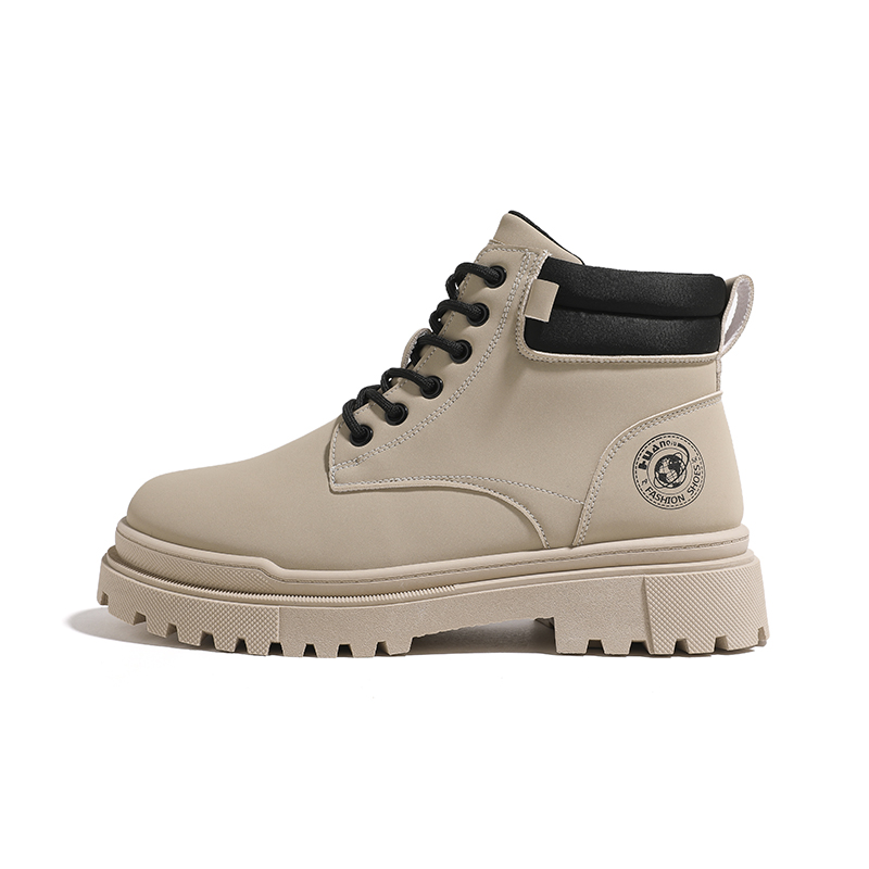 

Ботинки короткие берцы мужские HUANQIU, бежевый