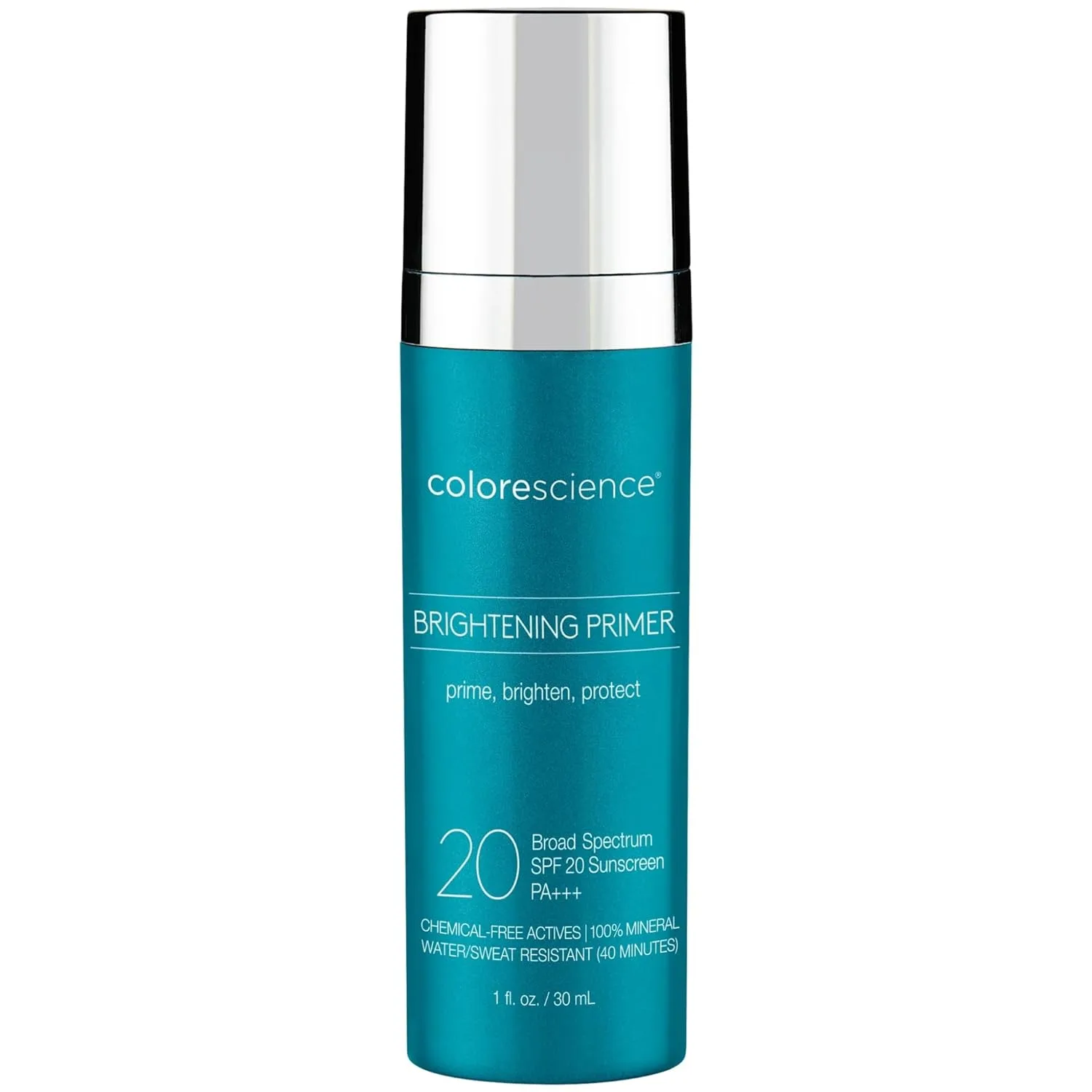 Осветляющая база под макияж Colorescience SPF 20, водостойкий минеральный солнцезащитный крем, без запаха, 30 мл (1 упаковка), yellow
