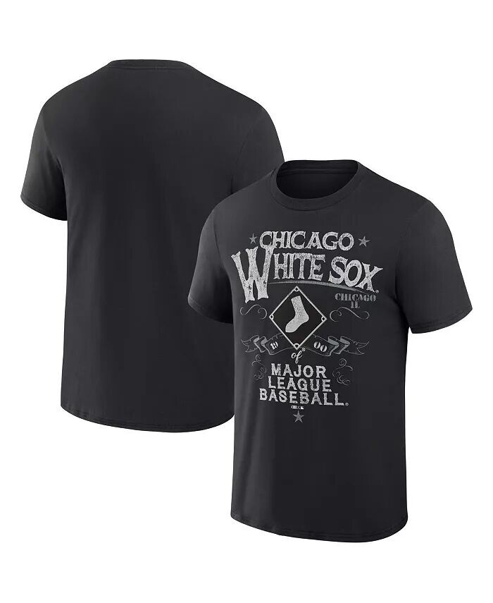 

Мужская футболка Darius Rucker Collection by Black Distressed Chicago White Sox Beach Splatter Fanatics, черный