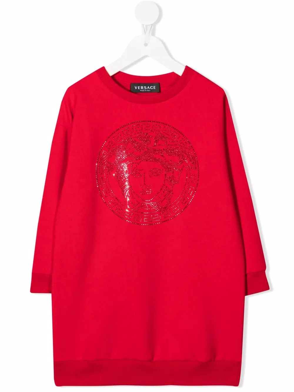 

Платье-толстовка с логотипом Medusa Versace Kids, красный
