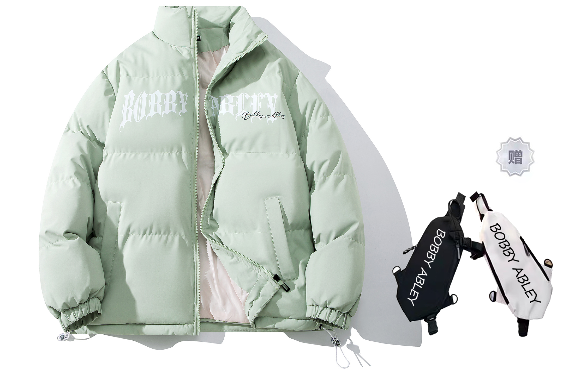 

BOBBY ABLEY Пуховик унисекс, Lily Green (Includes Branded Crossbody Bag)