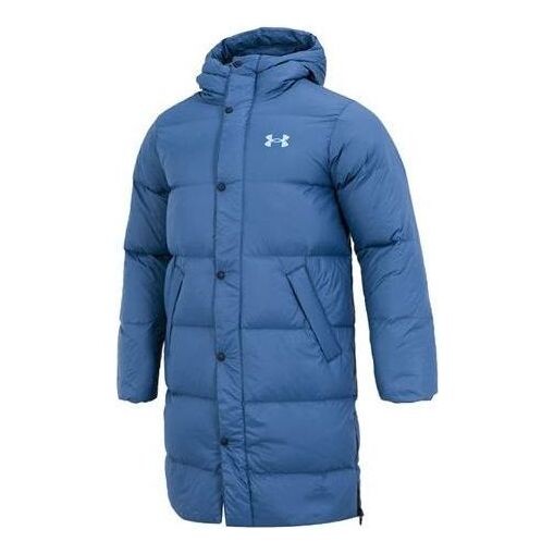

Куртка storm armour long down jacket 'blue' Under Armour, синий