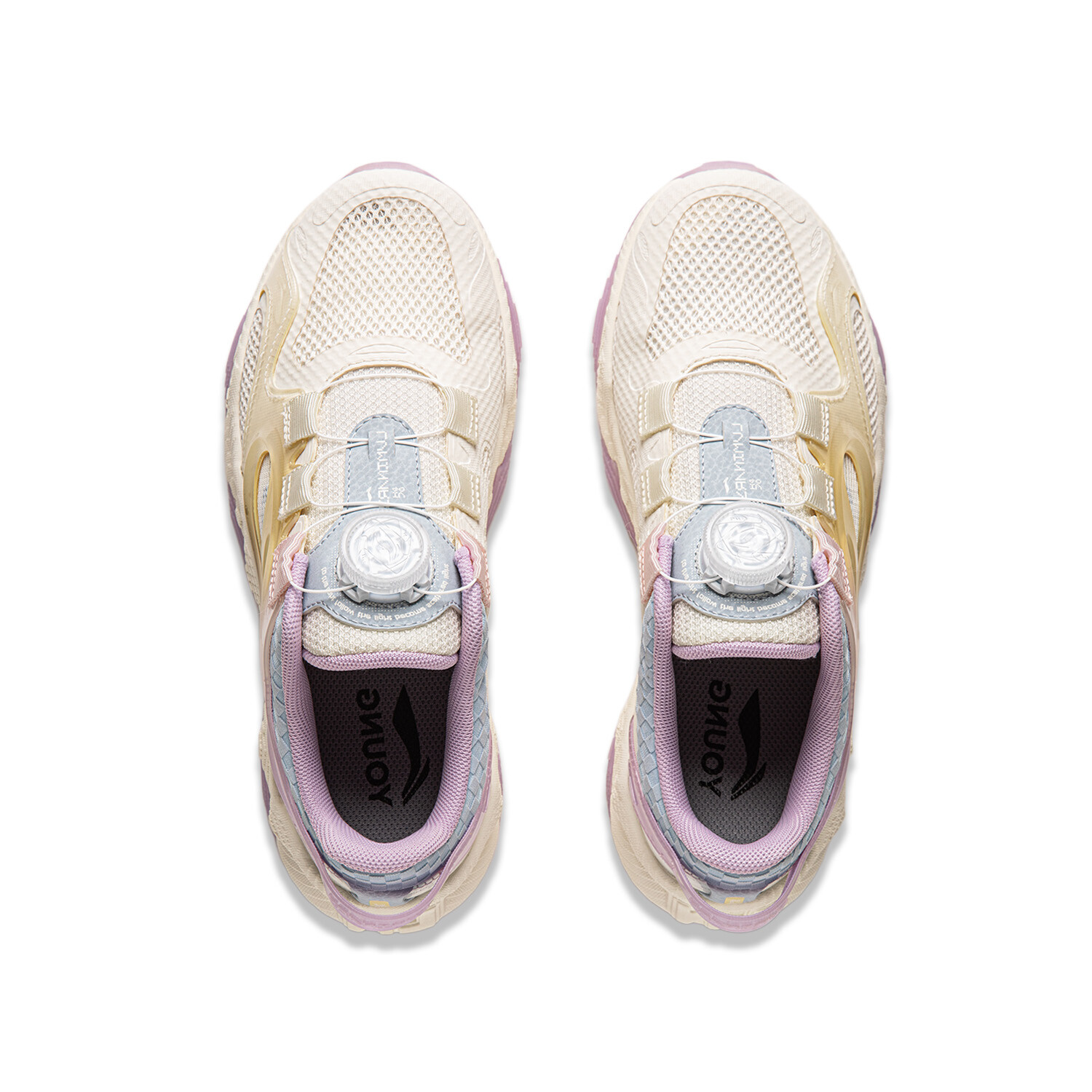 Кроссовки LINING YOUNG Kids Lifestyle Shoes GS Low-top Rice White/Moonlight Purple — фото 4