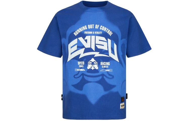 

Футболка мужская синяя Evisu, синий