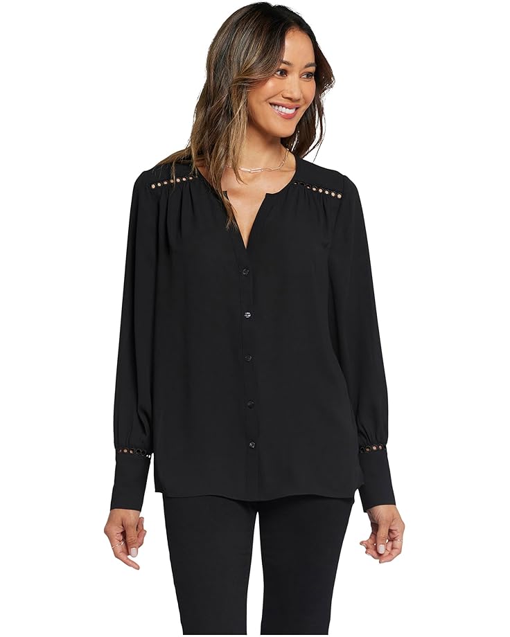 

Женская блуза NYDJ Liliana Lace Peasant, Black