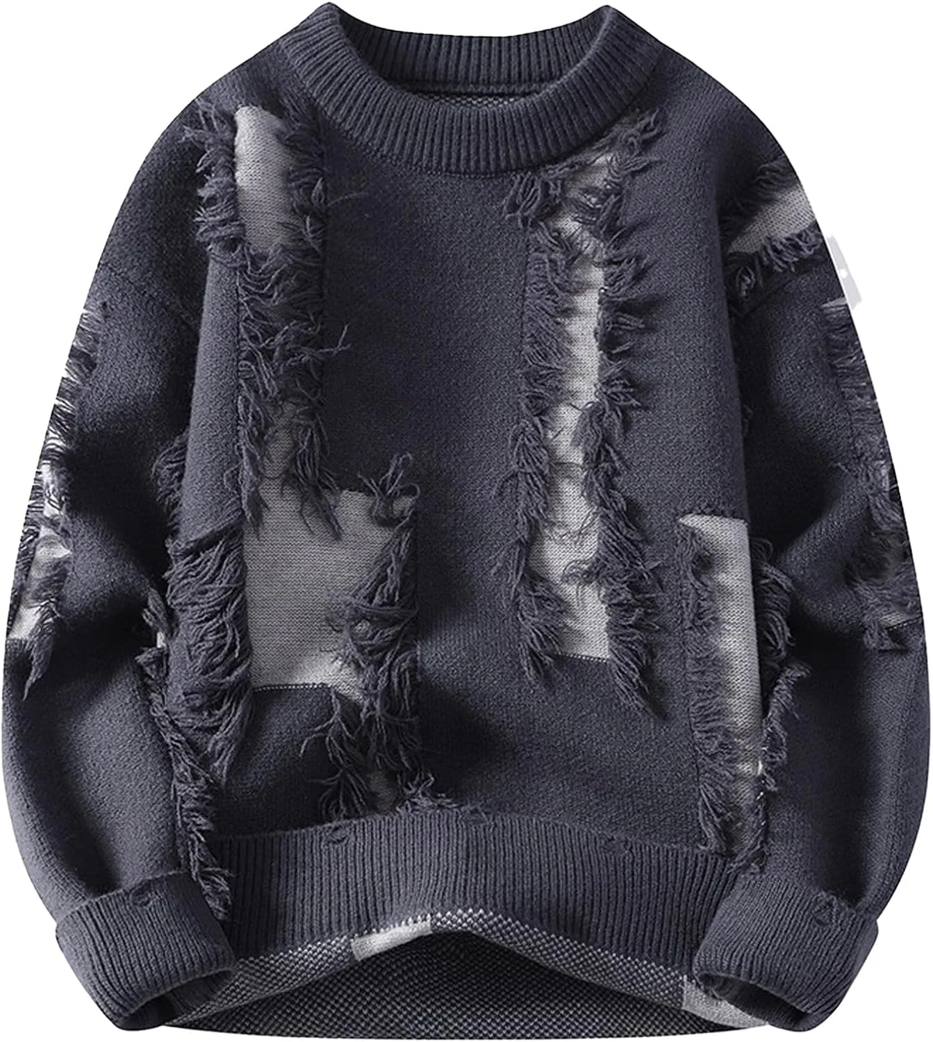 

Свитер вязаный мужской Oversized с круглым вырезом GHTRHSB