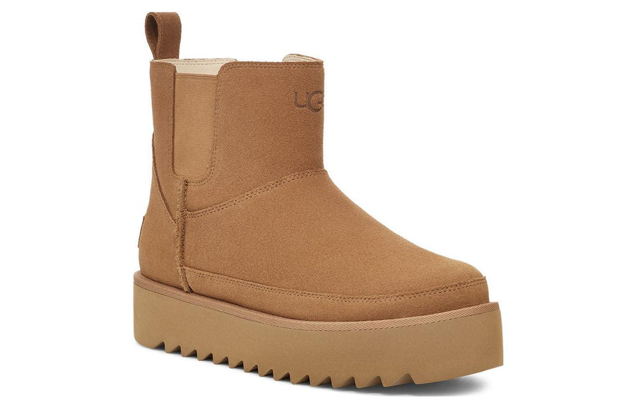 Кроссовки (WMNS) UGG Classic Chelsea Platform Mini Boot 'Chestnut', желто-коричневый — фото 3
