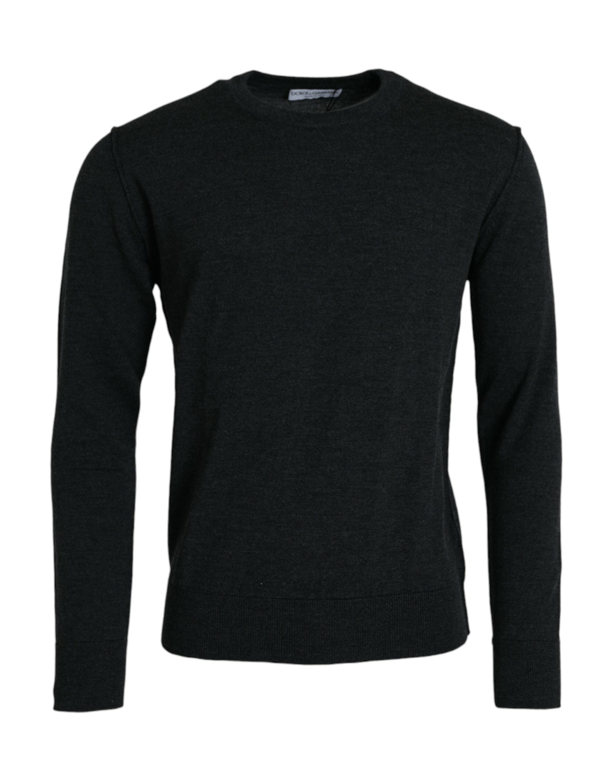 

Мужской свитер Dolce & Gabbana Wool Crew Neck Pullover, темно-серый