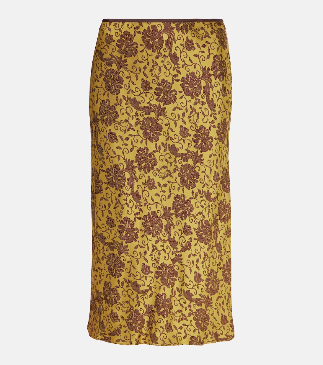 

Юбка миди с цветочным жаккардом Dries Van Noten, Ocra