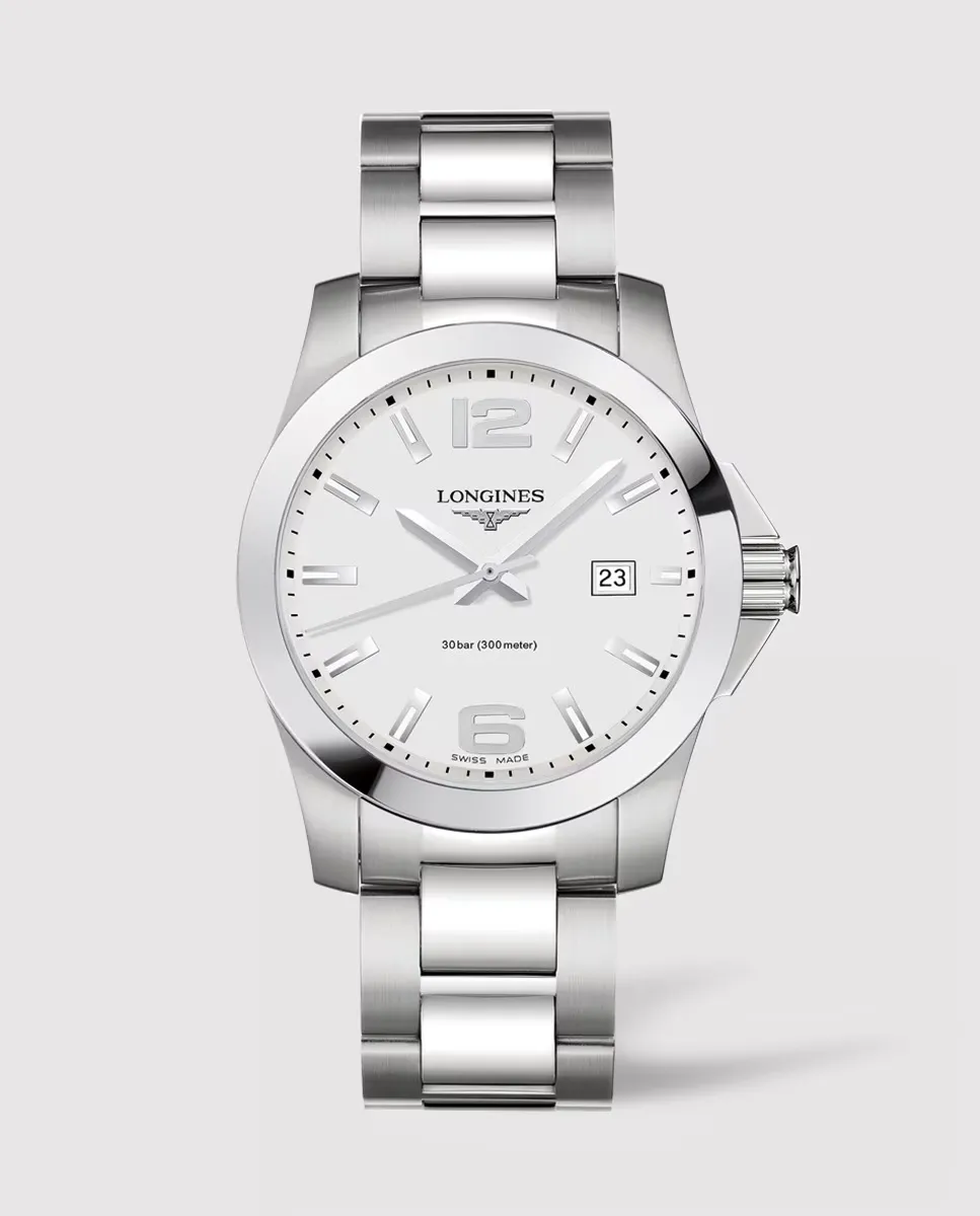 

Longines L37594766 Conquest стальные мужские часы, серебрянный